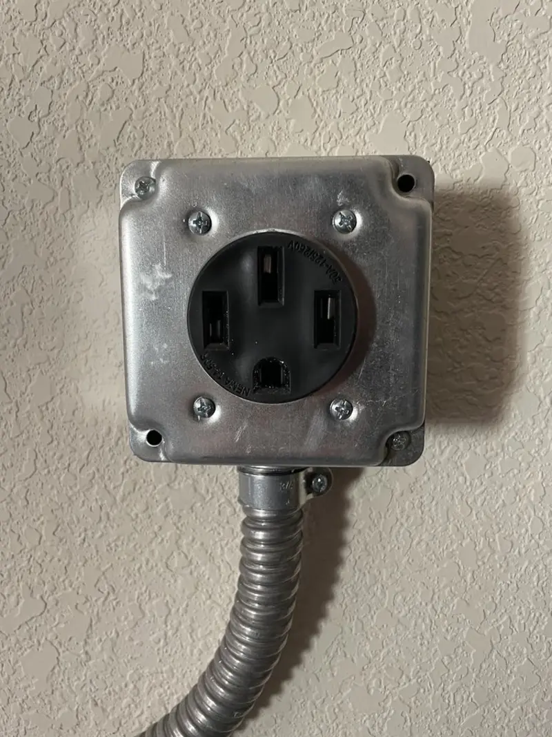 NEMA 14-50 outlet installed for Electrical Panel Upgrade in Dixon